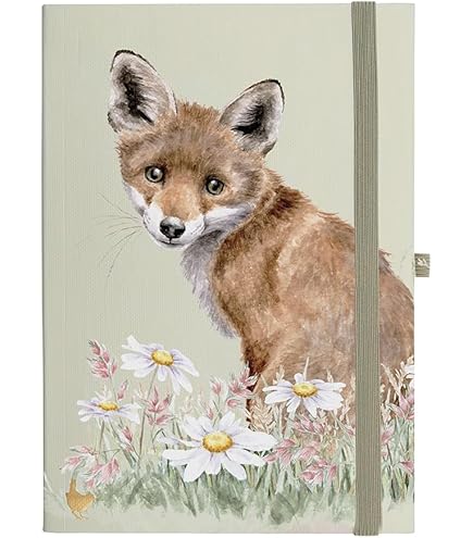 Wrendale Designs 'The Waiting Game' Fox Luxury A5 Notebook - View #10