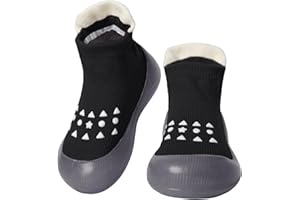 Aisprts Zapatos Calcetines Bebe, Zapatos Bebe Primeros Pasos, Calcetines Antideslizantes Bebe con Suela de Goma