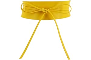 FASHIONGEN - Ceinture femme Obi en Véritable Cuir de Vachette Pleine Fleur, Ceinture pour robe, CASSIANE