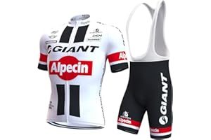 louizumify Maillots de Ciclismo de Manga Corta para Hombre Conjunto de Ropa de Verano, Culottes de Ciclismo con Acolchado de Gel 3D