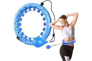 ‎AZ GOGO AZ GOGO Fitness Reifen Erwachsene Anfänger, 24 Artikulierte Hoop Smart Reifen mit Massagenoppen, Intelligent Hula Reifen für Kinder Erwachsene, zum Abnehmen, Fitness, Massage, Training