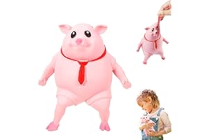 TKGEOUE Piggy Giocattolo Antistress，Divertenti Giocattoli Antistress Maiale，Pig Anti-Stress Squeeze Toy，Giocattoli di Decompressione per Adulti & Bambini，Per Alleviare Sensoriali.