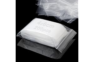 Mbsomnus Kleine Plastiktüten 200 Stück Druckverschlussbeutel 40x60 mm Zip Beutel Wiederverschließbare Kleine Tütchen Verschließbar Zipper Baggies für Ohrringen Schmuck Süßigkeiten Samen Schrauben