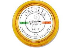 CECILIA 'Signature Formula' Kolophonium für Cello, Kolophonium speziell formuliertes Cello-Kolophonium für Cellobögen (neue "Liquid Form Blending Method") (Mini (Half Cake))