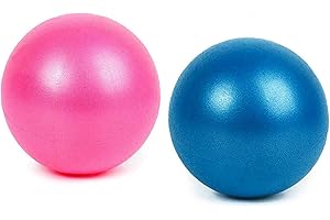 YiYFiT Ballon de Pilates,2pcs 25cm Mini Ballon de Stabilité Ballon Souple Yuga Ball pour Gymnase Bureau à Domicile,Parfait pour Pilates,Yuga,Renforcement du Tronc,Thérapie Physique