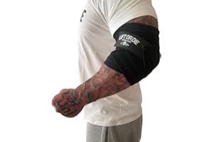 WARRIOR POWERLIFTING GEAR Bandes de Coudes Warrior Gear | Eclatez vos records : Maintien & Protection Exceptionnel | Développé couché - Développé militaire | Bande de Coude Musculation - Powerlifting - Strongman - Bodybuilding