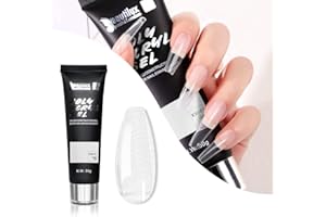 Beautilux Construction Gel, 50g Acrylique Gel Longue Durée Pour Nail Art Transparent Gel Extension Ongle Apparence Naturelle Couleur Tube De Extension Ongle En Gel Uv
