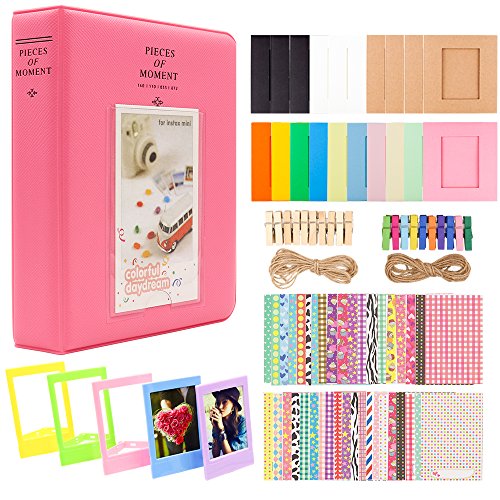 Ablus Store 2''x3'' Pouces Papier Photo Album Set de Film pour Fujifilm Instax Mini Caméra, Polaroid Snap, Z2300, SocialMatic Instant Cameras et Zip Instant imprimante (Flamingo Rose-1, 64 Poches)