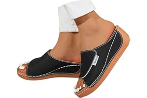 Bastwahl Sandalen Damen Ergonomische & rutschfeste Orthopädische - Sandaletten zur Schmerzlinderung Pantoletten Leicht Bequem Damenschuhe Keilsandalen Sommerschuhe mit offener Zehenpartie Schlappen