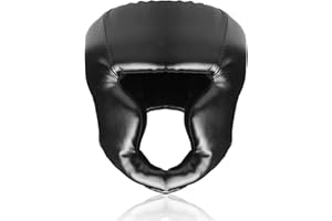 WIYETY Casque de boxe pour enfants - Protection de tête de qualité supérieure en cuir synthétique - Taille réglable - Casque de boxe thaï - Protection du visage pour arts martiaux, MMA, boxe,