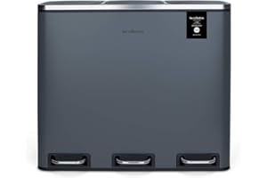 Les Collectors Pattumiera per Raccolta differenziata a Pedale, Grigio