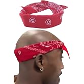 %100 Pamuk Kumaş 2Pac Erkek Bandana, Paisley Desenli,