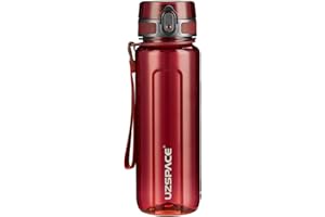 UZSPACE Botella de Agua Deportiva 500ml-750ml-1000m,Botella de Agua Tritan Ecológica y sin BPA. Reutilizable con Tapa a Prueba de Fugas para Correr, Gimnasio, Yoga, al Aire Libre y Acampar
