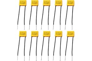 ZESCYHA 10 Piezas Condensador de Seguridad X2 0.33µF 275V, Condensador Antiparasitario LED, Supresión de Interferencias Modo Diferencial, Ideal para Protección Automática y Fuentes de Alimentación conmutadas