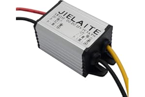 SENRISE Módulo de alimentación, convertidor de CC impermeable de 12 V a 3,3 V, módulo convertidor de fuente de alimentación para pantalla LED de coche, motor, audio, etc