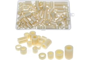 GMMG Distanziali Rotonde in ABS 100 Pezzi Kit Assortimento di Rondelle Distanziali con Scatola di Plastica per la Costruzione di Terrazze