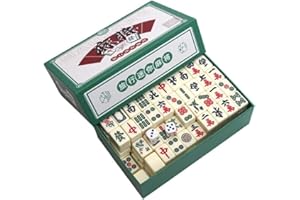 hanaiette Mini Mahjong mit Box Traditionelles Chinesisches Mah Jong Set für Zuhause Reisen Mahjong-Set Familienspiel Party Freunde Versammlung Spiel Tischspiel Brettspiel…