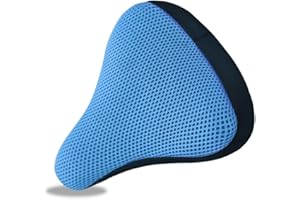 YJDOORPLAY Comfort - Funda para sillín de bicicleta con amortiguación suave para una mejor experiencia de ciclismo (azul claro)