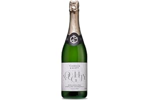 Thomson & Scott Noughty Organic Sparkling Chardonnay Alcohol Free Wine | Finest Non Alcoholic Wines | Non Alcoholic Drinks | Alcohol-free Alternative to Prosecco and Champagne