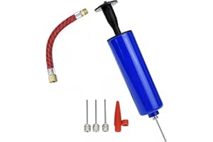 Anawakia Pompe à ballon pompe à air pour basketball, football, volley-ball, rugby, sport flexible, 4 aiguilles, 1 buse, 1 tuyau