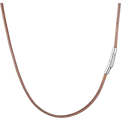 Collana In Pelle Intrecciata Nera, Collana Con Cordino In - Foto 8