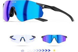 KAPVOE K108 Occhiali da Sole Fotocromatici per Corsa Uomini Donne Unisex Occhiali Sportivi Trasparenti Protezione UV400 Montatura TR90 Per MTB e Ciclismo Outdoor