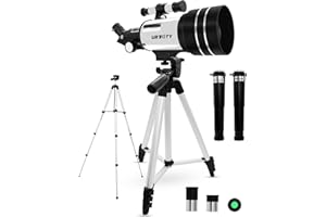 Telescope for Adults Astronomy & Kids & Beginners,DMOPRDNB 70mm Aperture 300mm(F/5.7) Focal Length Kids Refracting Telescopes Educational Toys for Sky Star Gazing