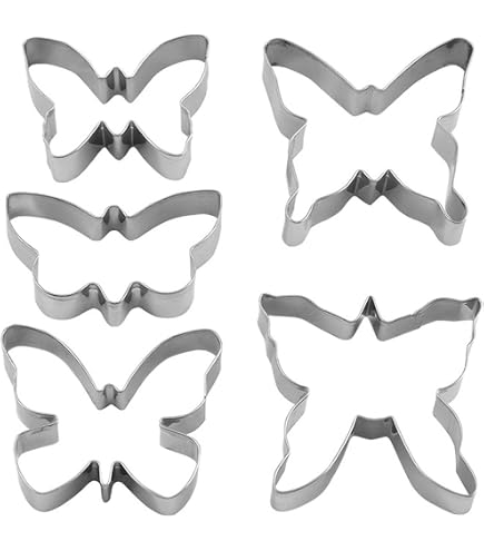 Birkmann Stampino Per Biscotti A Forma Di Farfalla – 5x3x2 Cm, Plastica Grigia, Per Decorazioni E Pasticceria - 2
