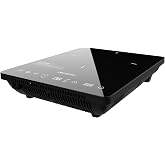 Cecotec Onyx Full Crystal Portable Induction Hob. 2000W, 9 Power Levels, Glazed Glass, Temp 60-240&ordm;C, 6 Programs, Automatic D