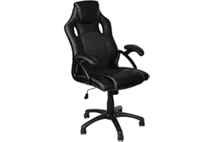 Panorama24 - Silla de oficina para videojuegos, ergonómica, 9 variantes de colores, reposabrazos acolchados, mecanismo de balancín, soporta hasta 150 kg, certificado TÜV