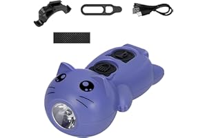 Editbar Kinder Scooter Licht, LED Kinder Roller Licht - USB Wiederaufladbar Kinderwagen Licht, LED Warnlicht, Dreifachmodus mit Hupe, IP64 Wasserdicht, für Roller und Kinderwagen