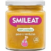 Smileat - Children's jar of Turkey and Vegetables - for Small +6 Months - No Sugar or Salt Added - Quality Raw Material. Soft