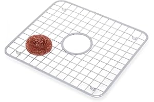 INTERDESIGN iDesign Polished Regular Gia Sink Grid with Hole, Grey