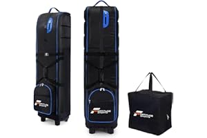 Fortitude Sports Premium Golf Bag Travel Case | Golf Travel Bags Flight With Wheels | Waterproof Padded Golf Club Travel Bag Cover With Carry Case