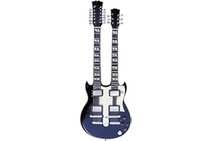SHOPEWEBB Led Zeppelin Jimmy Page Black Double Neck Miniature Guitar