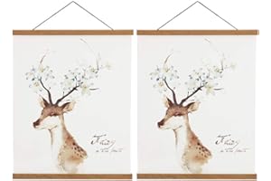 Sanauto A4 Posterleiste Posterschiene Poster, Magnet Magnetische Holz Poster Aufhänger Halter Rahmen Leisten Bild Bilder Bilderleiste Bilderrahmen 21x30 20x30 20x45(21cm, Teak, 2 Packungen)