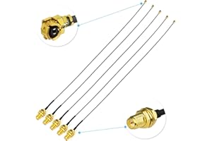Superbat Cavo da U.FL a RP-SMA Pigtail 30,5 cm RP SMA femmina a UFL/IPEX per router wireless Mini PCIe Card Network PCI WiFi Antenna esterna Mod Tmobile Gateway 5-Pack