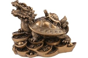lachineuse Drachen-Schildkröte, elfenbeinfarben – Glück, Erfolg und Schutz, goldfarben, 12