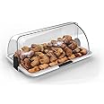 Orchid Biesse Bread and Cake Box with Double Open Sides Totally Transparent, Acrylic Food Storage Box, Cheese and Bread Box Storage Container, Countertop Bakery Display Case