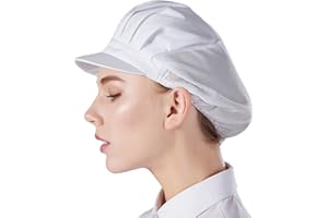 Nanxson 3Pcs Berretto con Visiera Berretto Cappello con Fascia Elastica per Donna Cappello da Cuoco Ristorante Cameriere Cucina