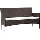 Stoelen Schommels Banken Tuin En Terras Kissen Grun 3 Sitzer Poly Rattan Gartenbank Halden Braun Meliert Sitzbank Gamestingr Com