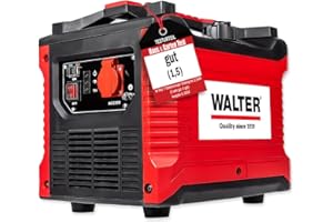 Walter Inverter Stromerzeuger 1000W, Benzin Notstromaggregat, ideal für Camping Reise Garage Wohnwagen Baustelle, WWS-IGS1000