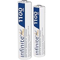 ENVIE® (AAA11002PL) AAA Rechargeable Batteries, High-Capacity Ni-MH 1100 mAh, Low Self Discharge, Pre-Charged (Pack Of 2)