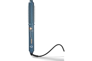 MD LONDON. mdlondon Wave Heated Barrel Brush (Casal Blue) for Short or Long Hair with 5 Heats + Retractable Bristles, Heated Round Brush - Genuine mdlondon Hair Styling Appliances