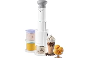 Cuisinart Freeze Wand® Ice Cream Maker | Includes 3 x 240ml dessert pots | 5 presets: Ice Cream, Sorbet, Milkshake, Slushie, Mixins | high-protein, dairy-free, vegan, low calorie