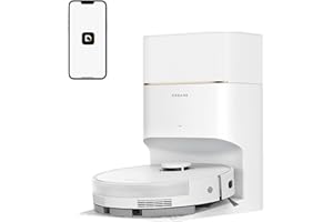 DREAME D20 Pro Plus Robot Aspirador y Fregado 2 en 1, 13.000 Pa, Cepillo Doble para Pelo de Mascotas, Limpieza de Esquinas, Vaciado, Navegación LDS, Esquiva con Láser, Suelos Duros/Alfombras, 5200 mAh