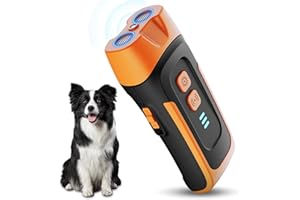 QEWEUUIE 2026 Anti Barking Device for Dogs - 35Ft Range -2 Modes Ultrasonic Dog Barking Deterrent Devices with LED Flashlight - Rechargeable Stop Barking Dog Device Indoor Outdoor for Dogs