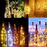 [El funcionamiento es seguro y conveniente] Se alimenta con 3 baterías Lr44 y se puede iluminar hasta por 30 horas. La cadena ligera de la botella de ahorro de energía le ofrece el mundo de iluminación más hermoso.