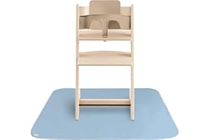 Tapis Anti-éclaboussures Mushie 108x108 cm | Imperméable, léger, Durable, sans BPA | Parfait pour Chaise Haute, Attrape-miettes, et Diversification Alimentaire bébé (Tradewinds)