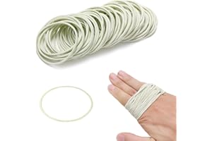 xinsheng Rubber Bands White Elastic 200PcsThick Natural Heavy Duty Strong for Tie Dye, Hair Home, Pens, Crab, Catapults, Bills, Bank Paper, Office Supplies(38mm) (2hhfr140)